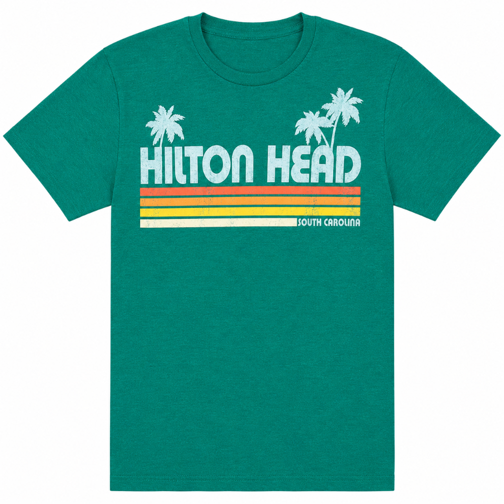 Bueller Stripe Palm Hilton Head T-Shirt