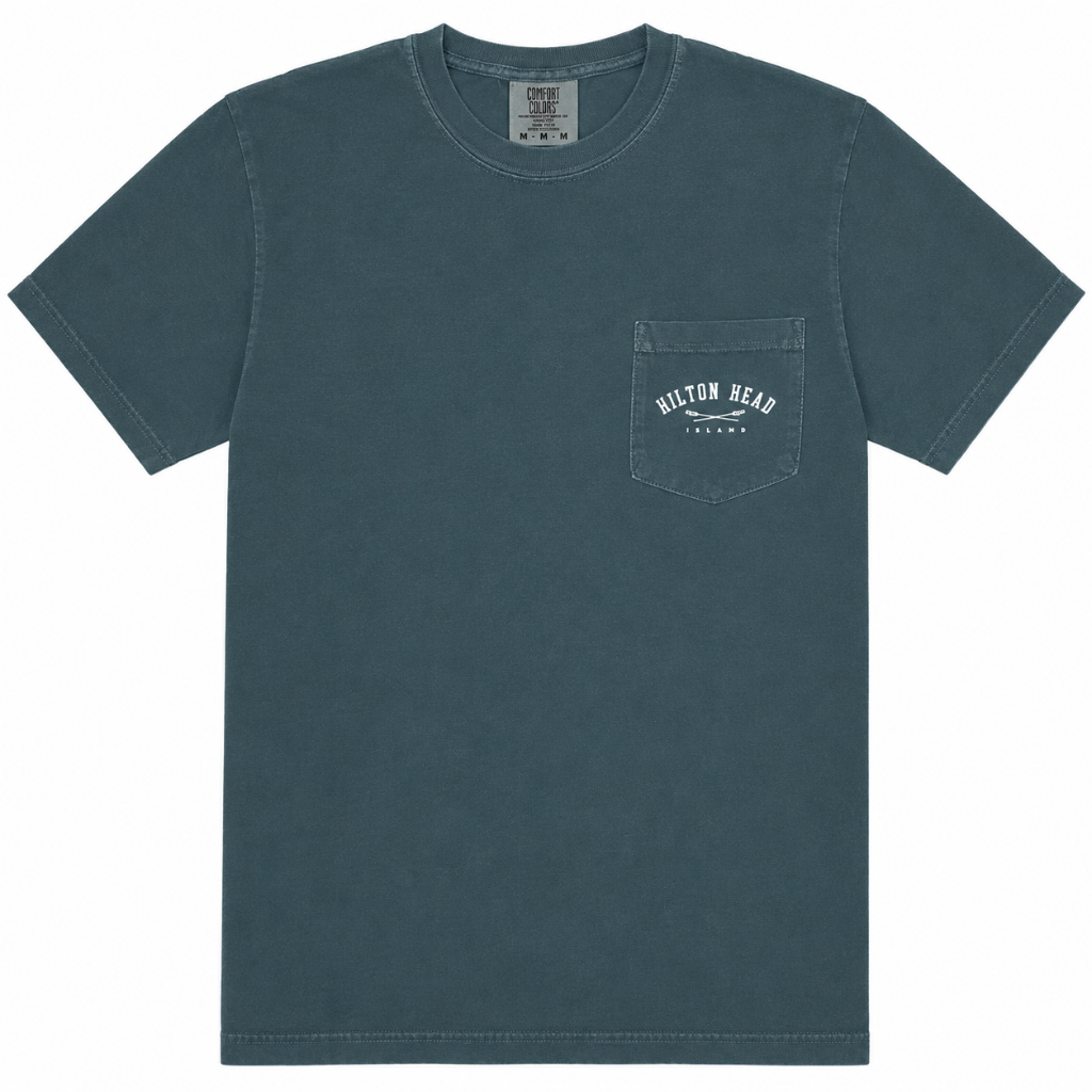Hilton Head Island Vintage Pocket Arch Oars T-Shirt