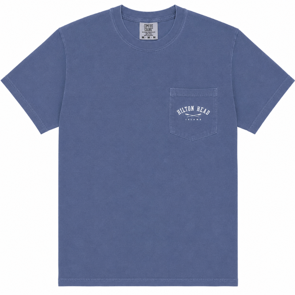 Hilton Head Island Vintage Pocket Arch Oars T-Shirt
