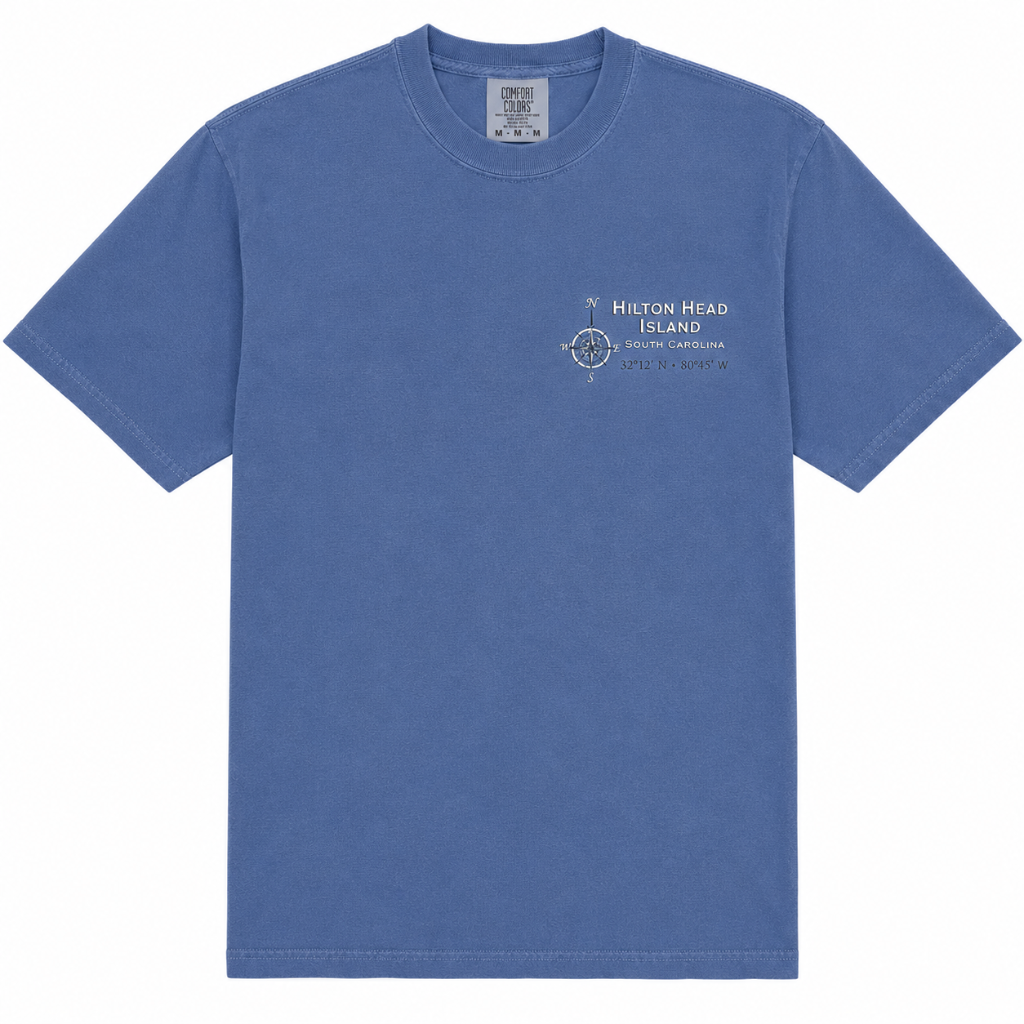 Hilton Head Island Floating Map T-Shirt