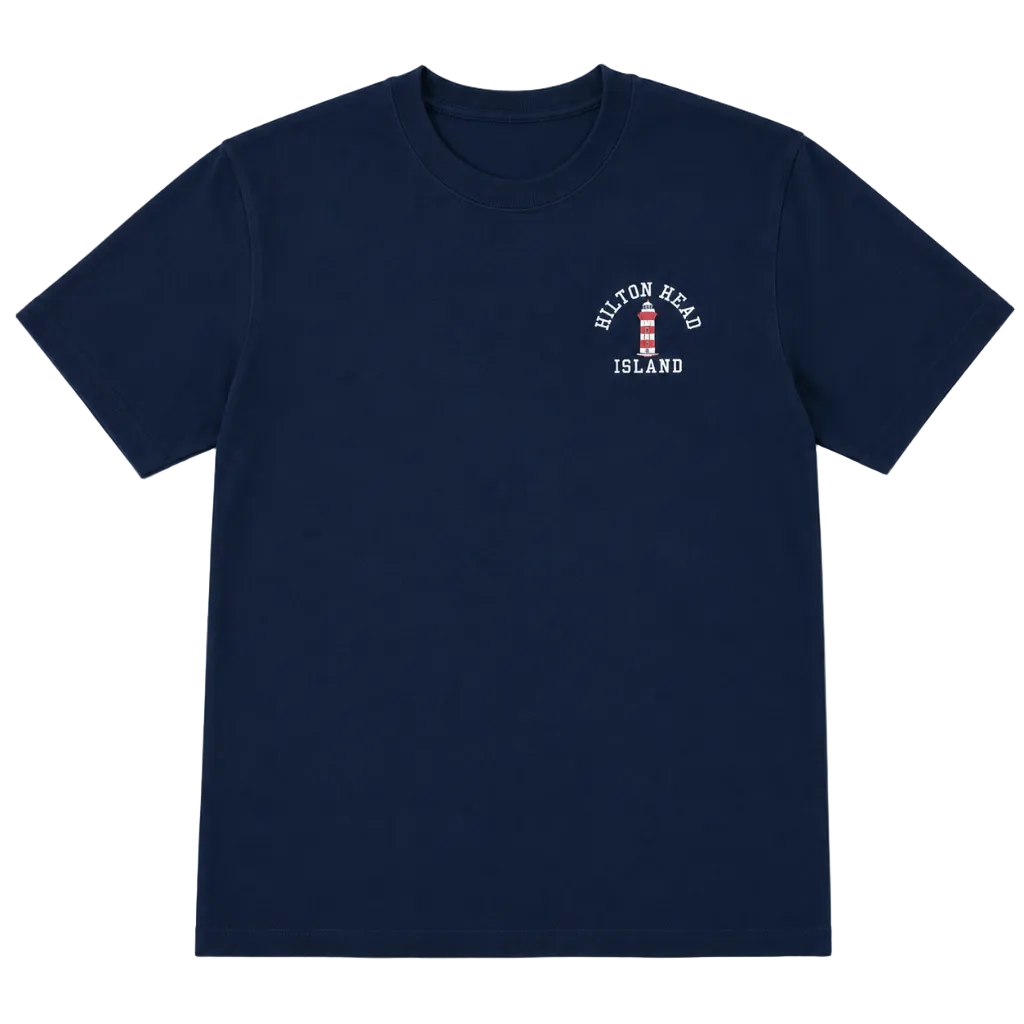 Hilton Head Embroidered Lighthouse Unisex T-Shirt