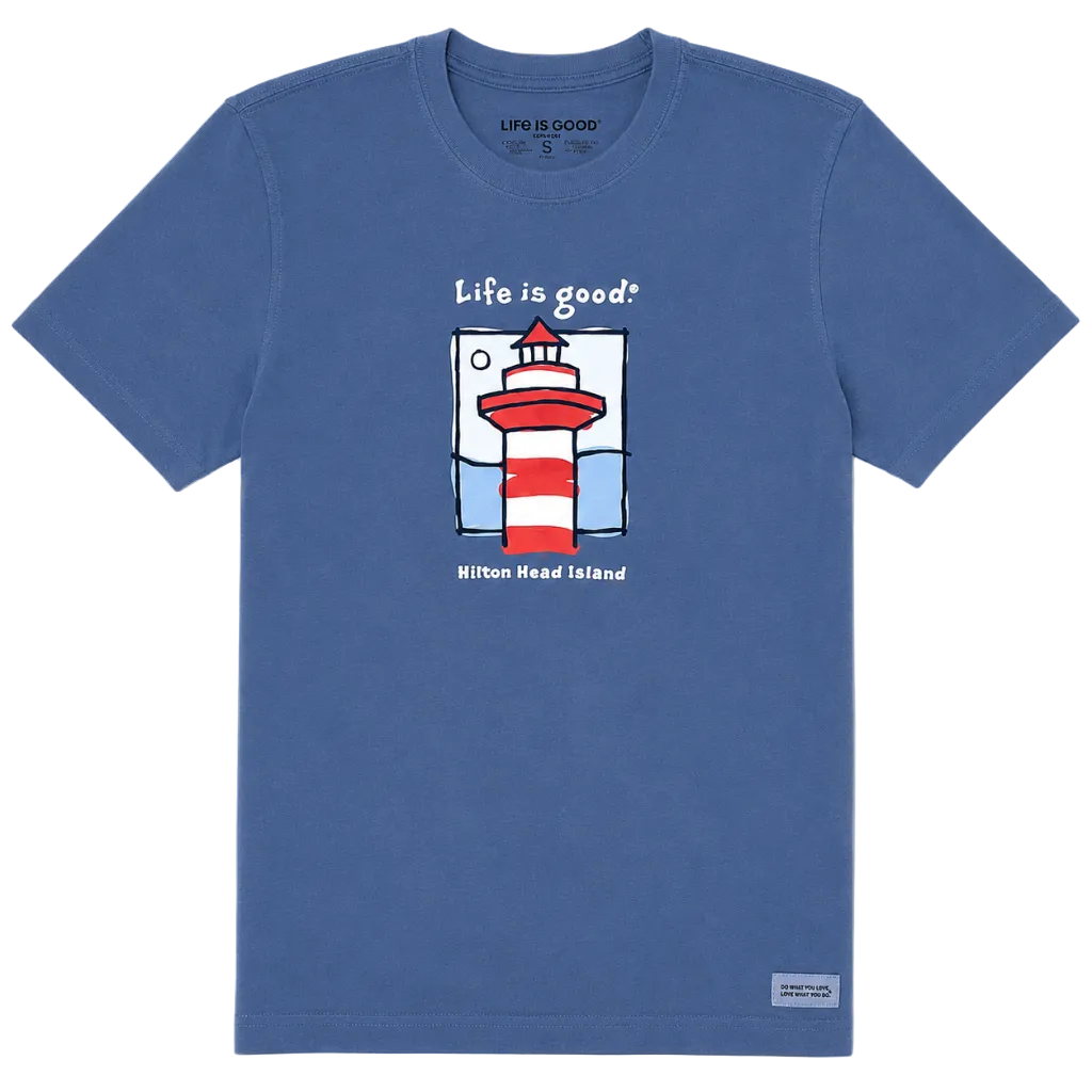 Life Is Good Hilton Head Island Lighthouse Short Sleeve T-Shirt - Men
