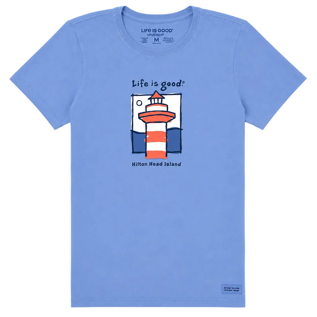Life Is Good Hilton Head Island Lighthouse Short Sleeve T-Shirt - Women