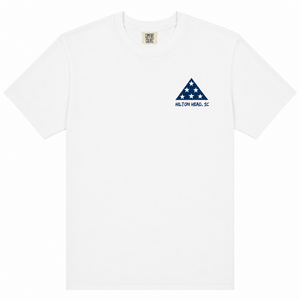 Hilton Head SC Driftwood American Flag Tee
