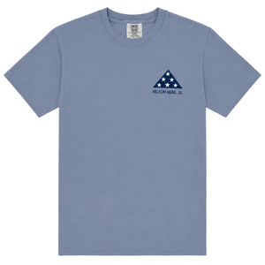 Hilton Head SC Driftwood American Flag Tee