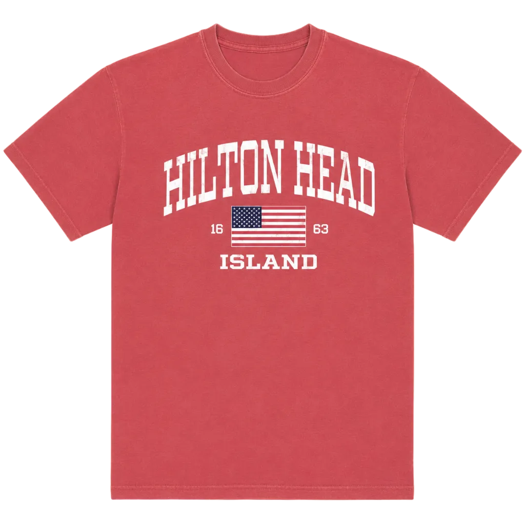 Vintage Flag Hilton Head T-Shirt