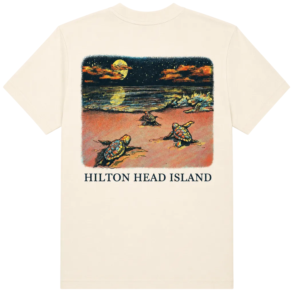 Hilton Head Island Night Sky Turtle T-Shirt