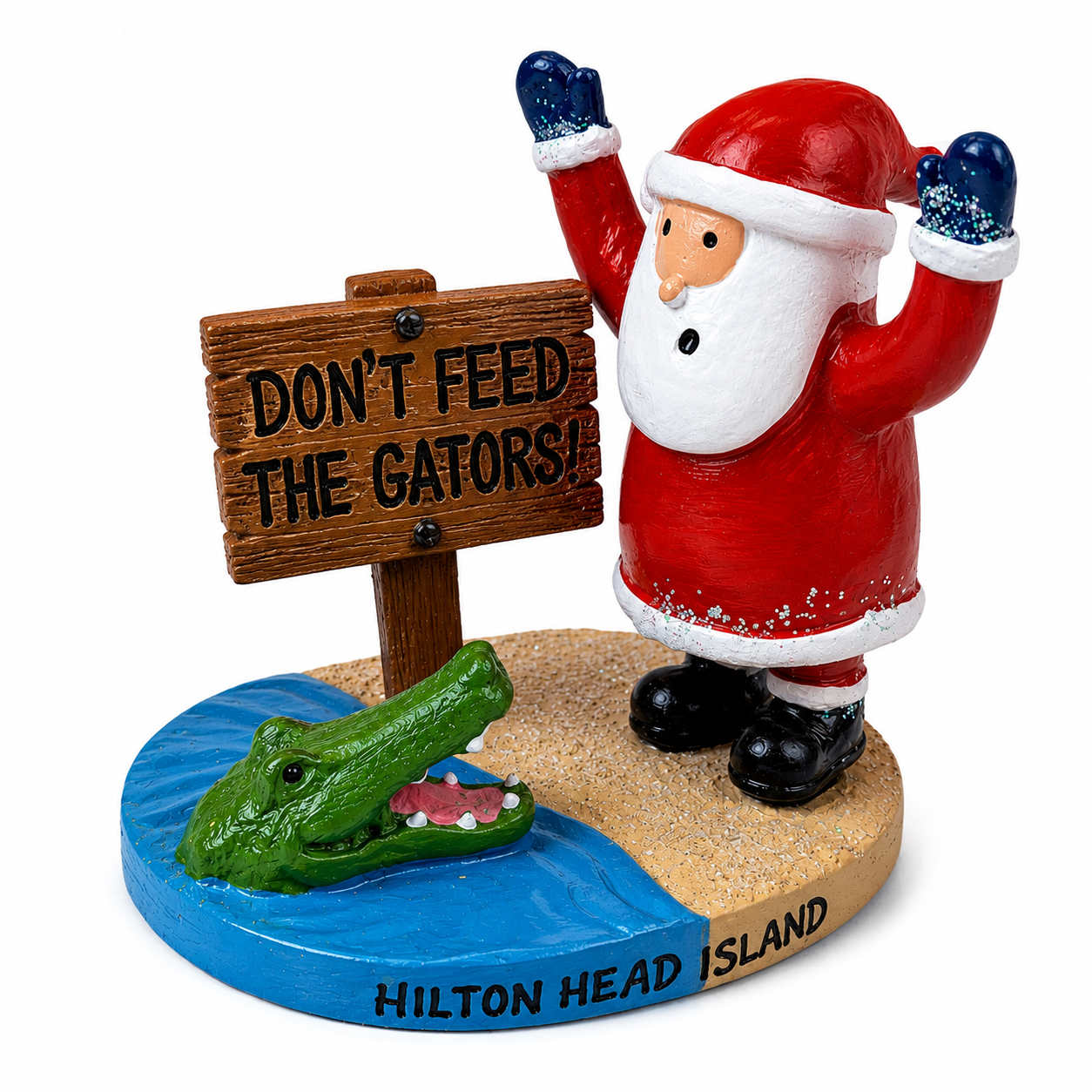 Santa Don't Feed The Gators Ornament