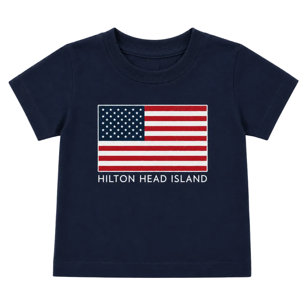 Infant Hilton Head US Flag T-Shirt