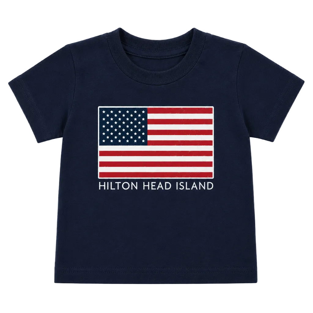 Toddler Hilton Head US Flag T-Shirt