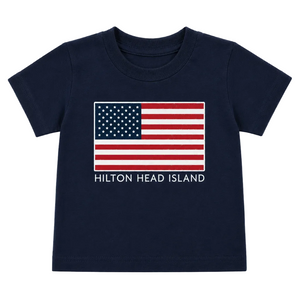Toddler Hilton Head US Flag T-Shirt