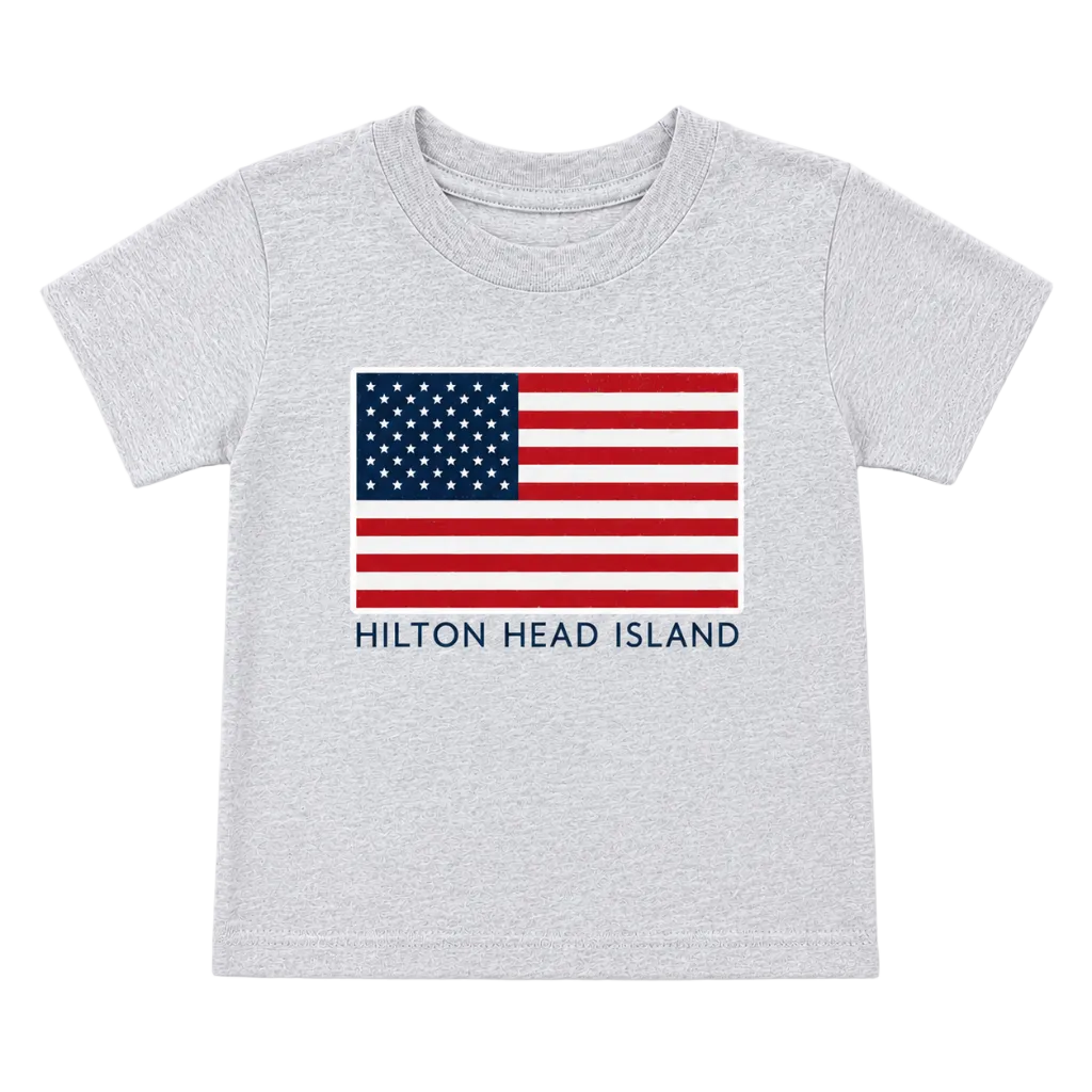 Toddler Hilton Head US Flag T-Shirt