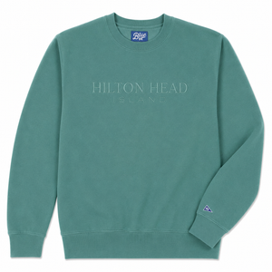 Hilton Head Simple Statement Embroidered Crewneck Sweatshirt