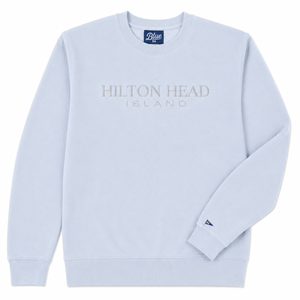 Hilton Head Simple Statement Embroidered Crewneck Sweatshirt