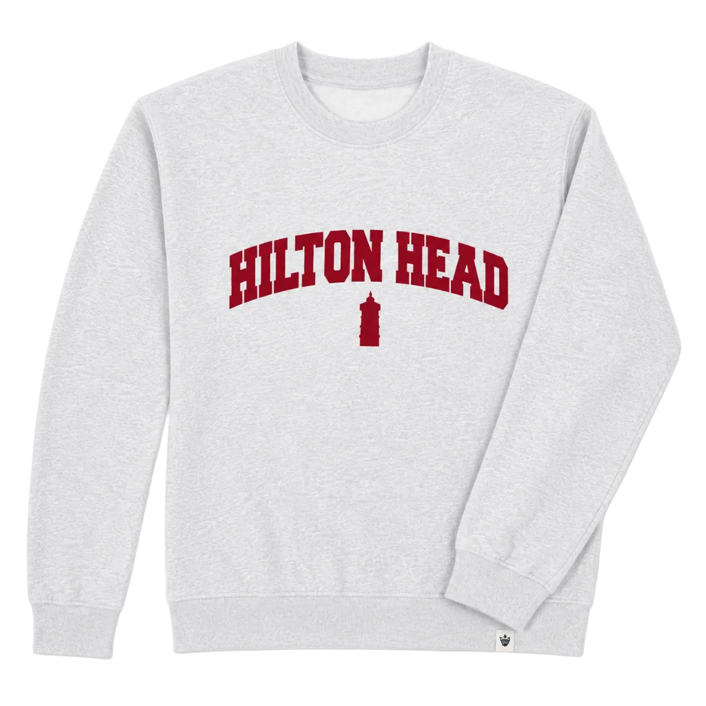 Hilton Head Applique Lighthouse Crewneck Sweatshirt