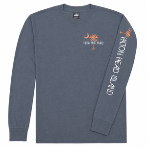 Shotgun Palm Moon Hilton Head Island Long Sleeve T-Shirt