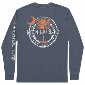 Shotgun Palm Moon Hilton Head Island Long Sleeve T-Shirt