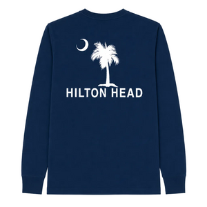 Hilton Head Palm and Moon Long Sleeve T-Shirt