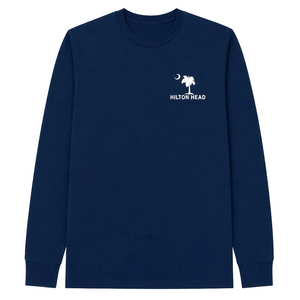 Hilton Head Palm and Moon Long Sleeve T-Shirt