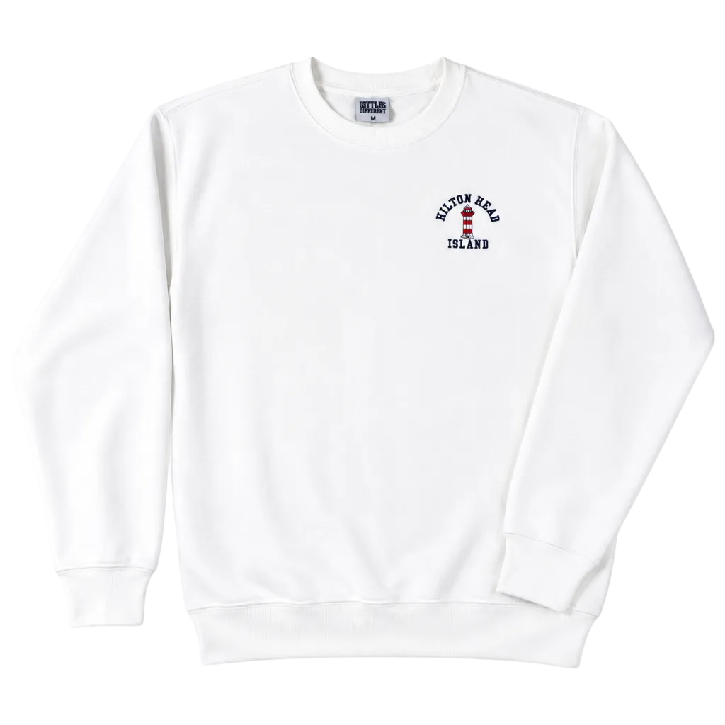 Embroidered Lighthouse Hilton Head Island Crewneck