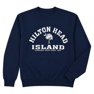 Hilton Head Island Standard Issue Palm Moon Crew Neck Sweatshirt