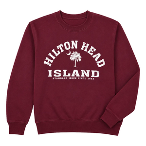 Hilton Head Island Standard Issue Palm Moon Crew Neck Sweatshirt