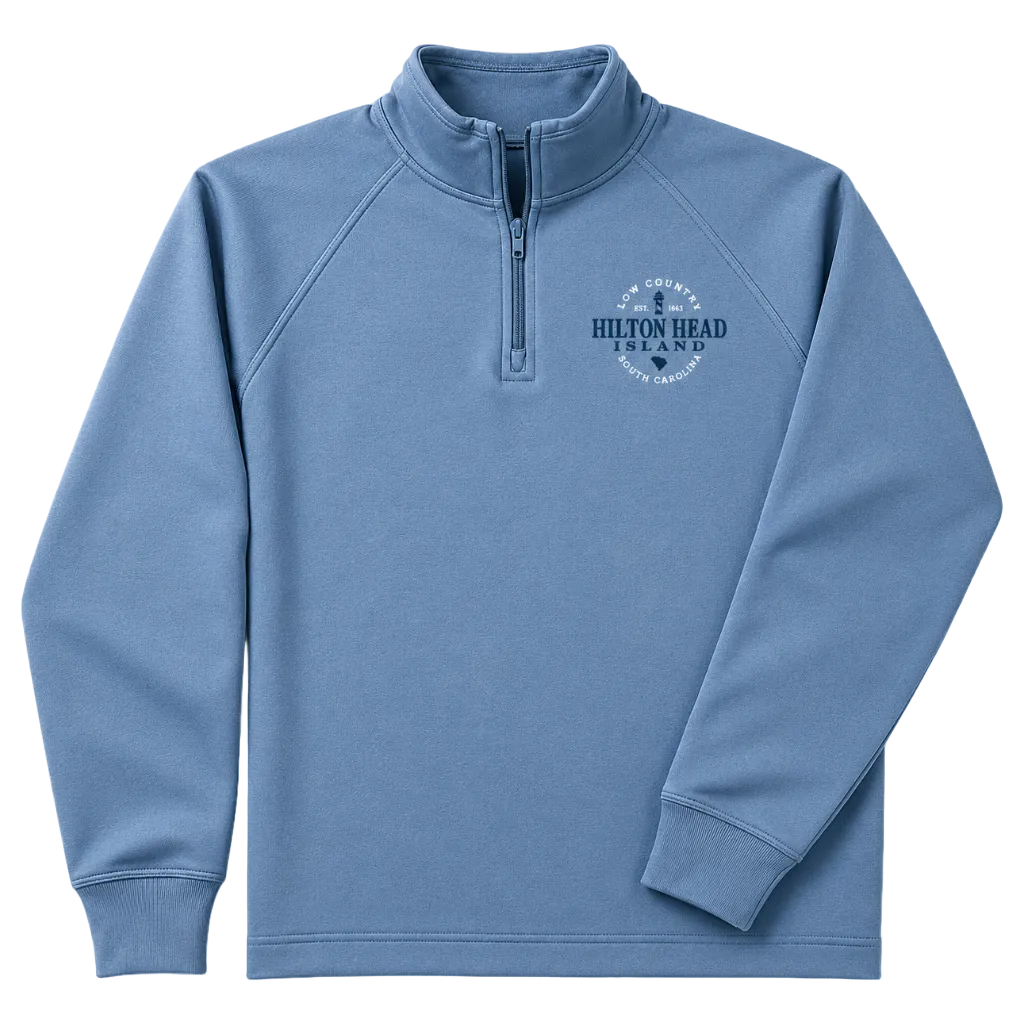 Hilton Head Round Out Lighthouse 1/4 Zip Sweatshirt