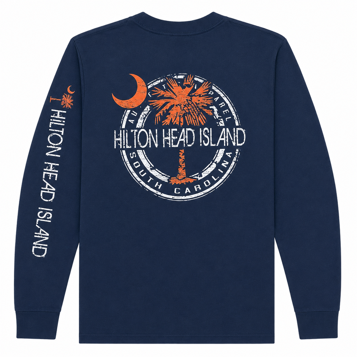 Shotgun Palm Moon Hilton Head Island Long Sleeve T-Shirt
