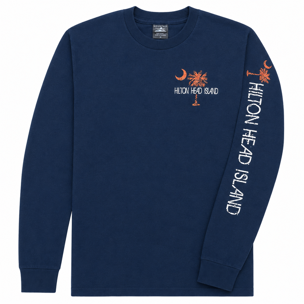 Shotgun Palm Moon Hilton Head Island Long Sleeve T-Shirt