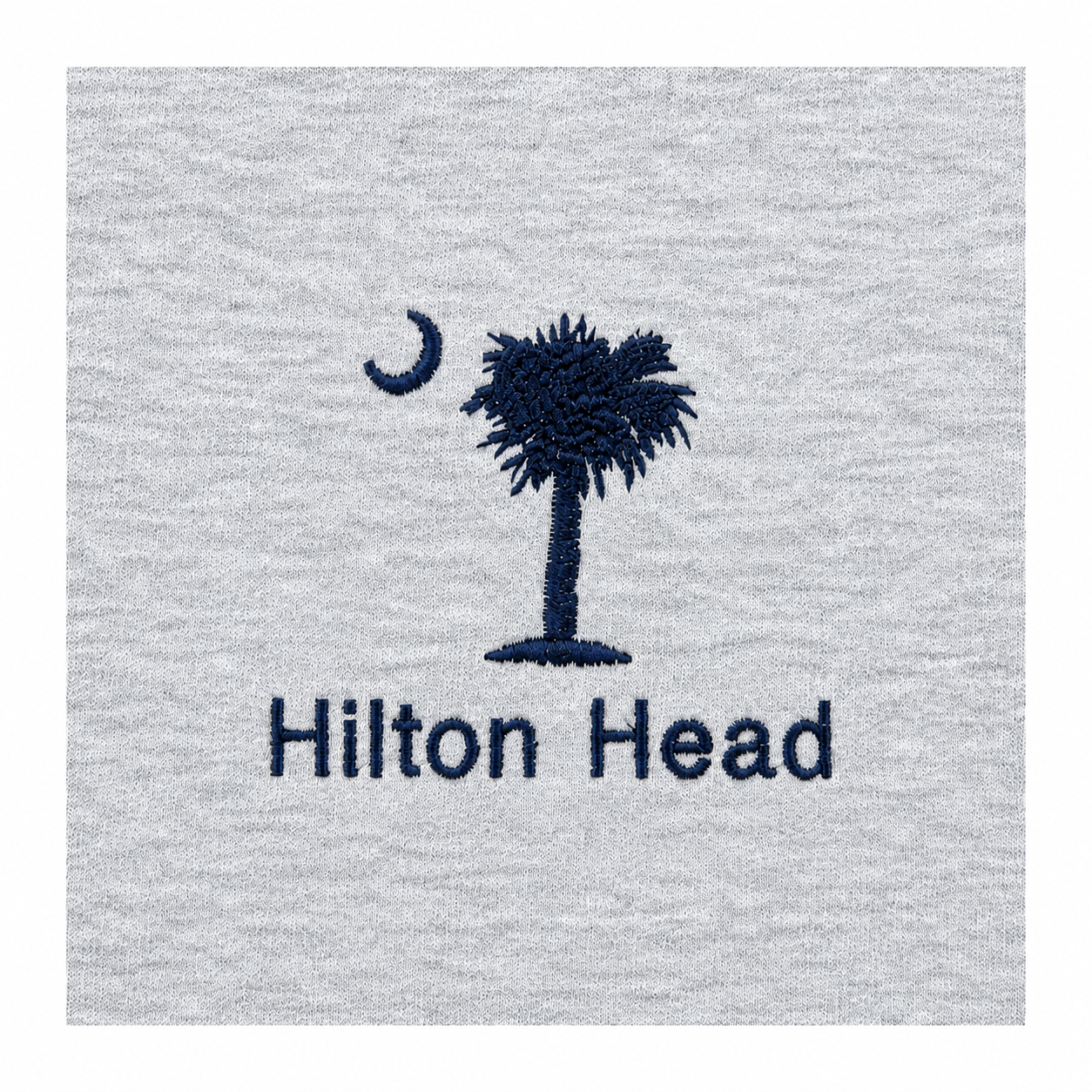 Embroidered  Hilton Head Palm and Moon Long Sleeve