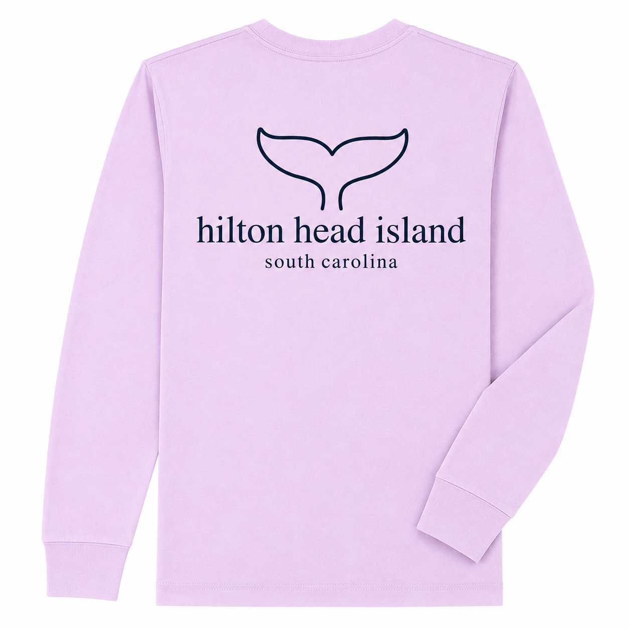 Youth Hilton Head Outline Fluke Long Sleeve T-Shirt