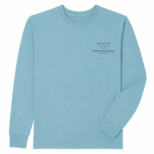 Youth Hilton Head Outline Fluke Long Sleeve T-Shirt