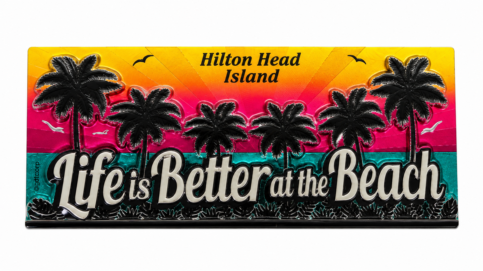 Hilton Head Life's Better at the Beach Foil Magnet