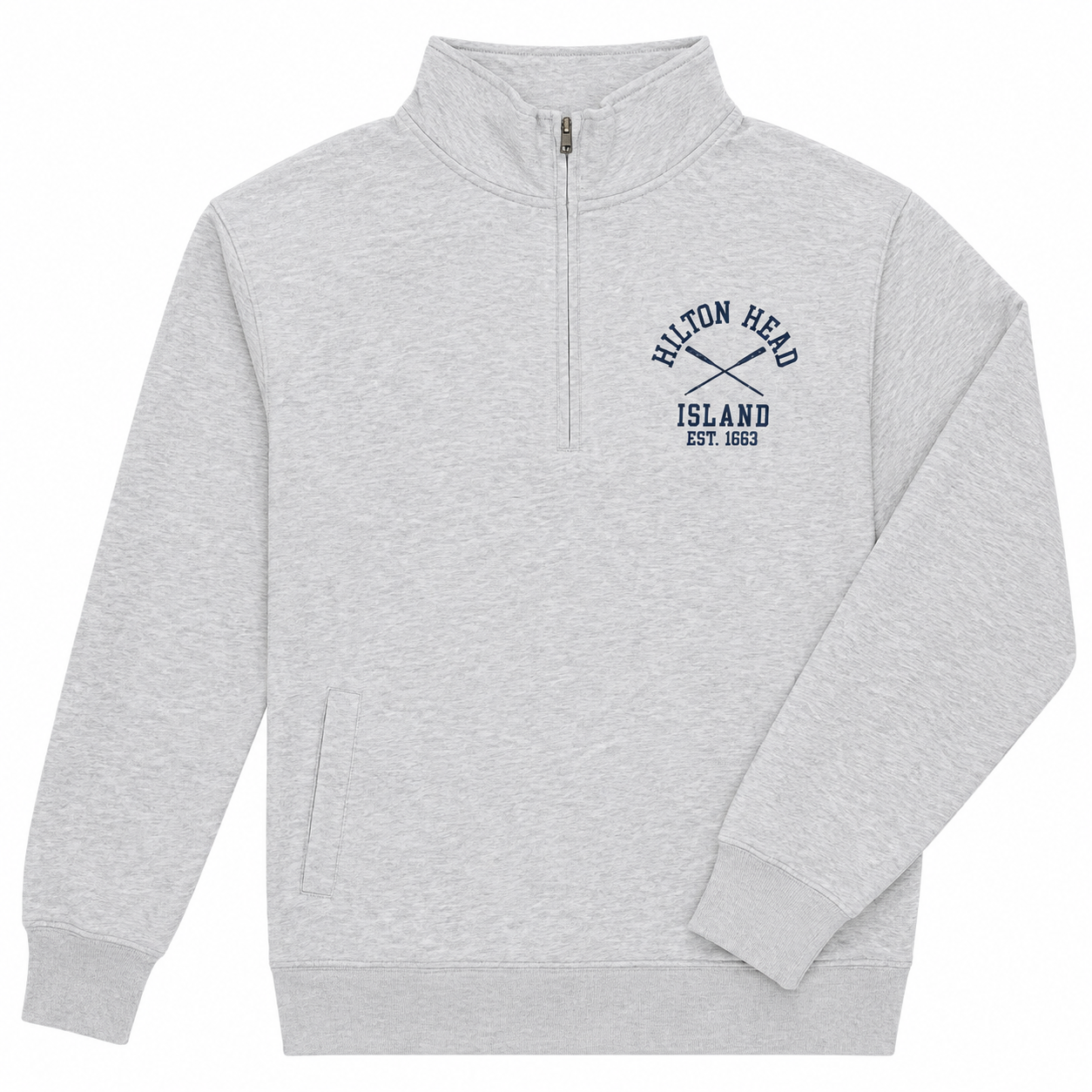 Hilton Head Crossed Oars 1/4 Zip Sweatshirt