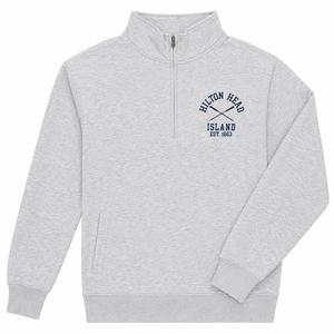 Hilton Head Crossed Oars 1/4 Zip Sweatshirt