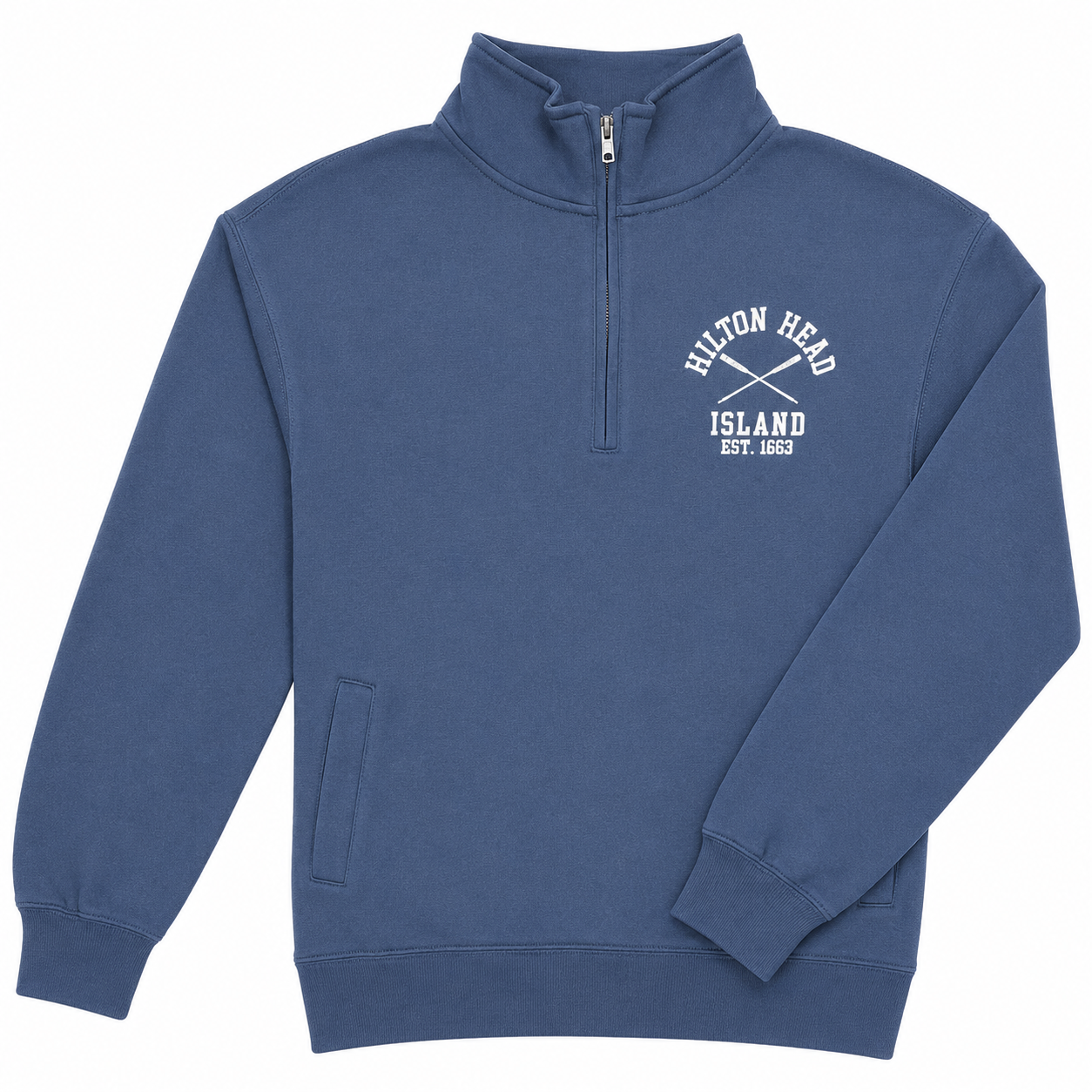 Hilton Head Crossed Oars 1/4 Zip Sweatshirt