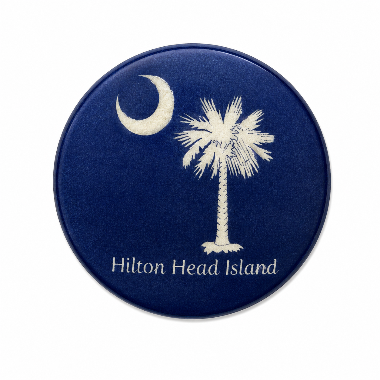 Hilton Head Palm & Moon Glass Magnet