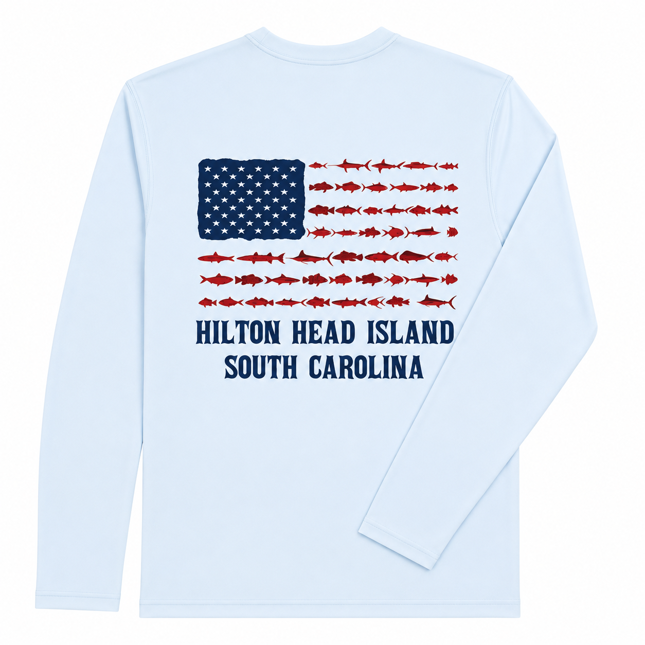 Hilton Head Island Fish Flag UPF Long Sleeve T-Shirt