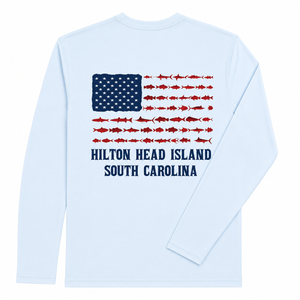 Hilton Head Island Fish Flag UPF Long Sleeve T-Shirt