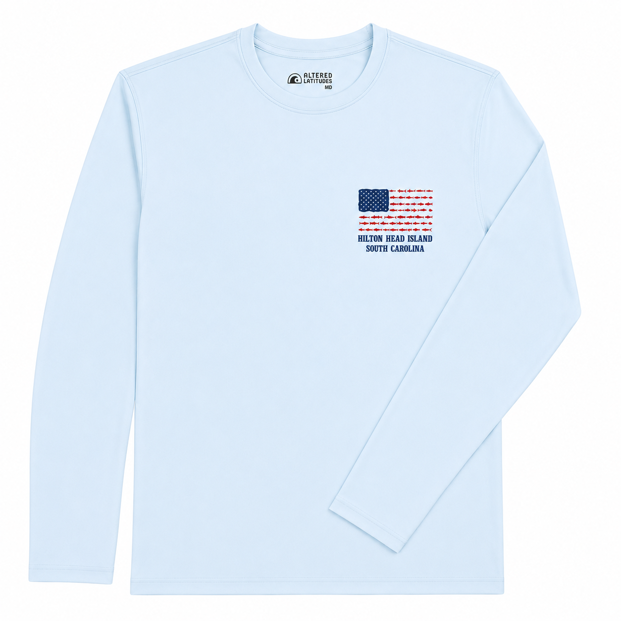 Hilton Head Island Fish Flag UPF Long Sleeve T-Shirt