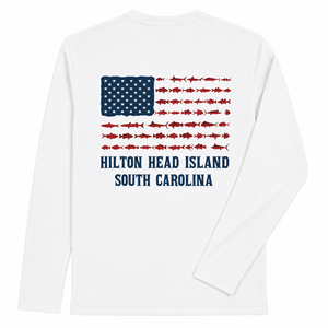 Hilton Head Island Fish Flag UPF Long Sleeve T-Shirt