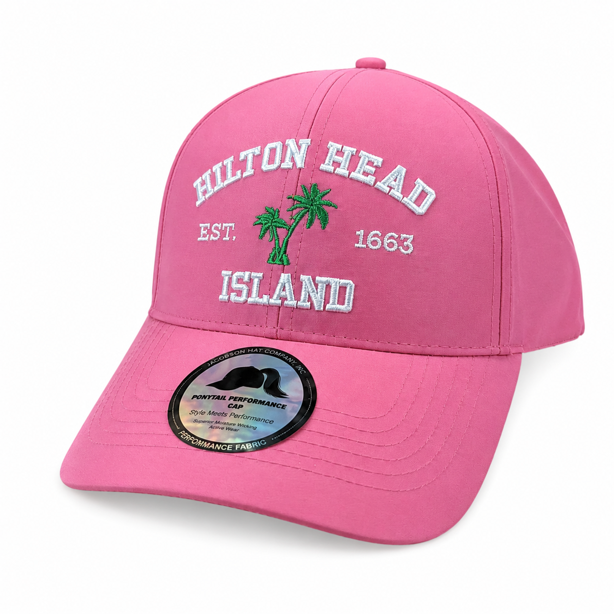 Women's Palm Tree Hilton Head Ponytail Cap