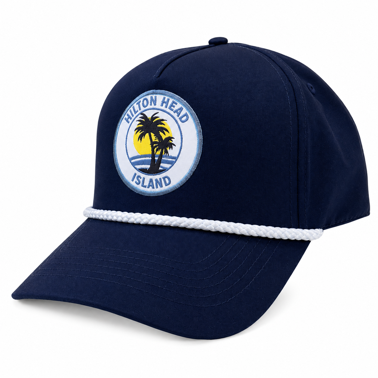 Hilton Head Palm Tree Performance Cap with Rope Trim
