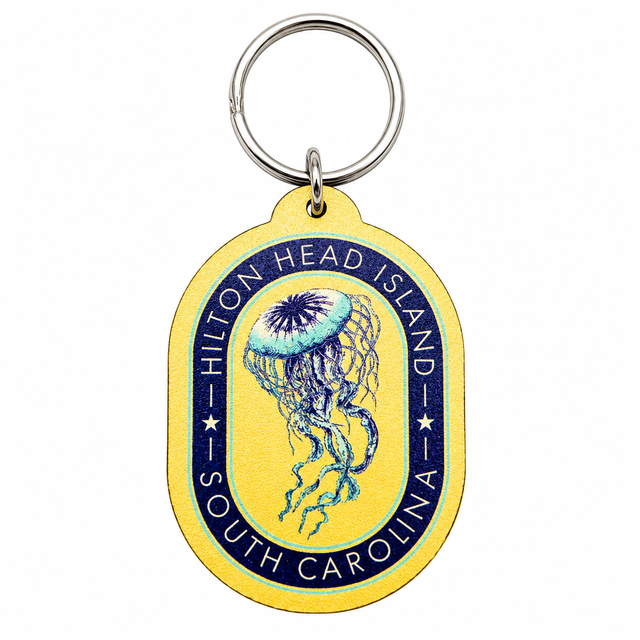 Hilton Head Vintage Jellyfish Keychain