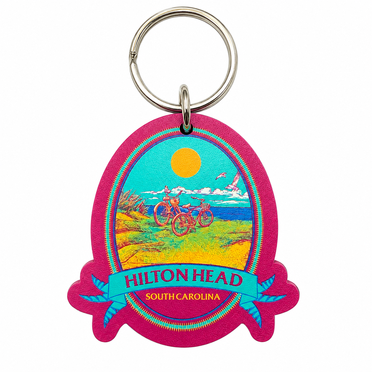 Hilton Head Warm Beach Bike Keychain