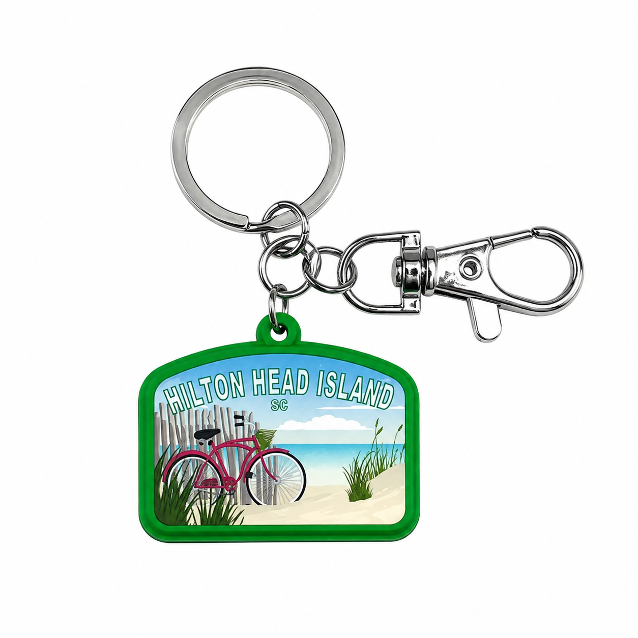 Hilton Head Beach Bike Acrylic Keychain