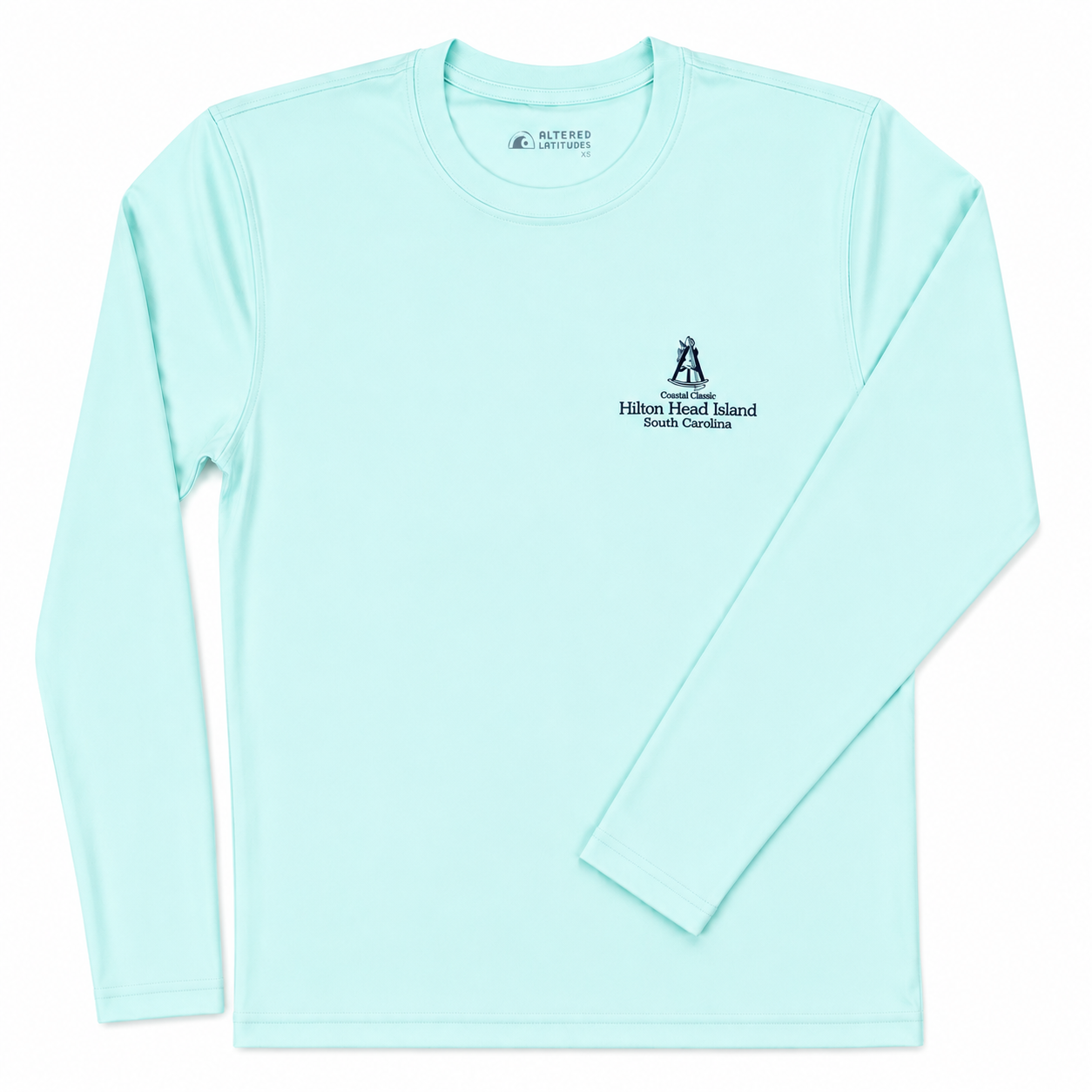 Hilton Head Island Map Tech UPF Long Sleeve T-Shirt