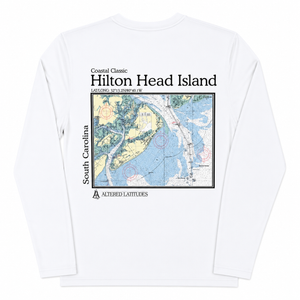 Hilton Head Island Map Tech UPF Long Sleeve T-Shirt