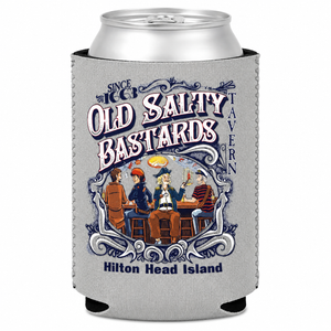 Old Salty Bastards Hilton Head Can Cooler & Sticker Pack