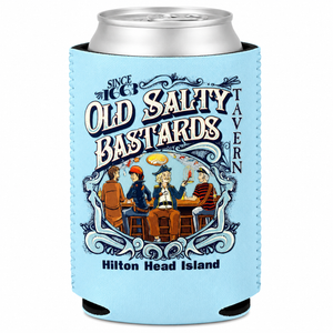 Old Salty Bastards Hilton Head Can Cooler & Sticker Pack